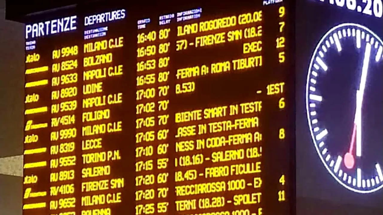 Weekend nero per le ferrovie. E' di nuovo sciopero, treni a rischio sabato e domenica