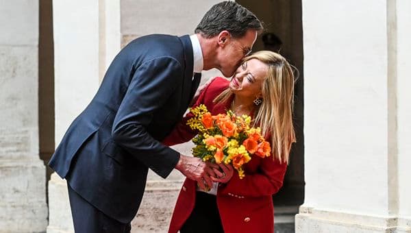 Meloni incontra Rutte: "La pace in Ucraina è la nostra lotta"