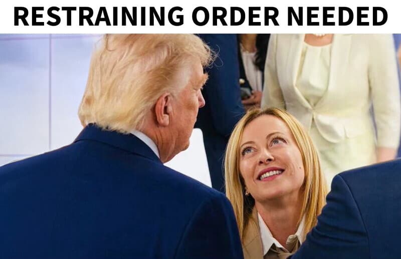 Trump torna ad  attaccare Meloni con un meme su Truth: “Serve un ordine restrittivo”