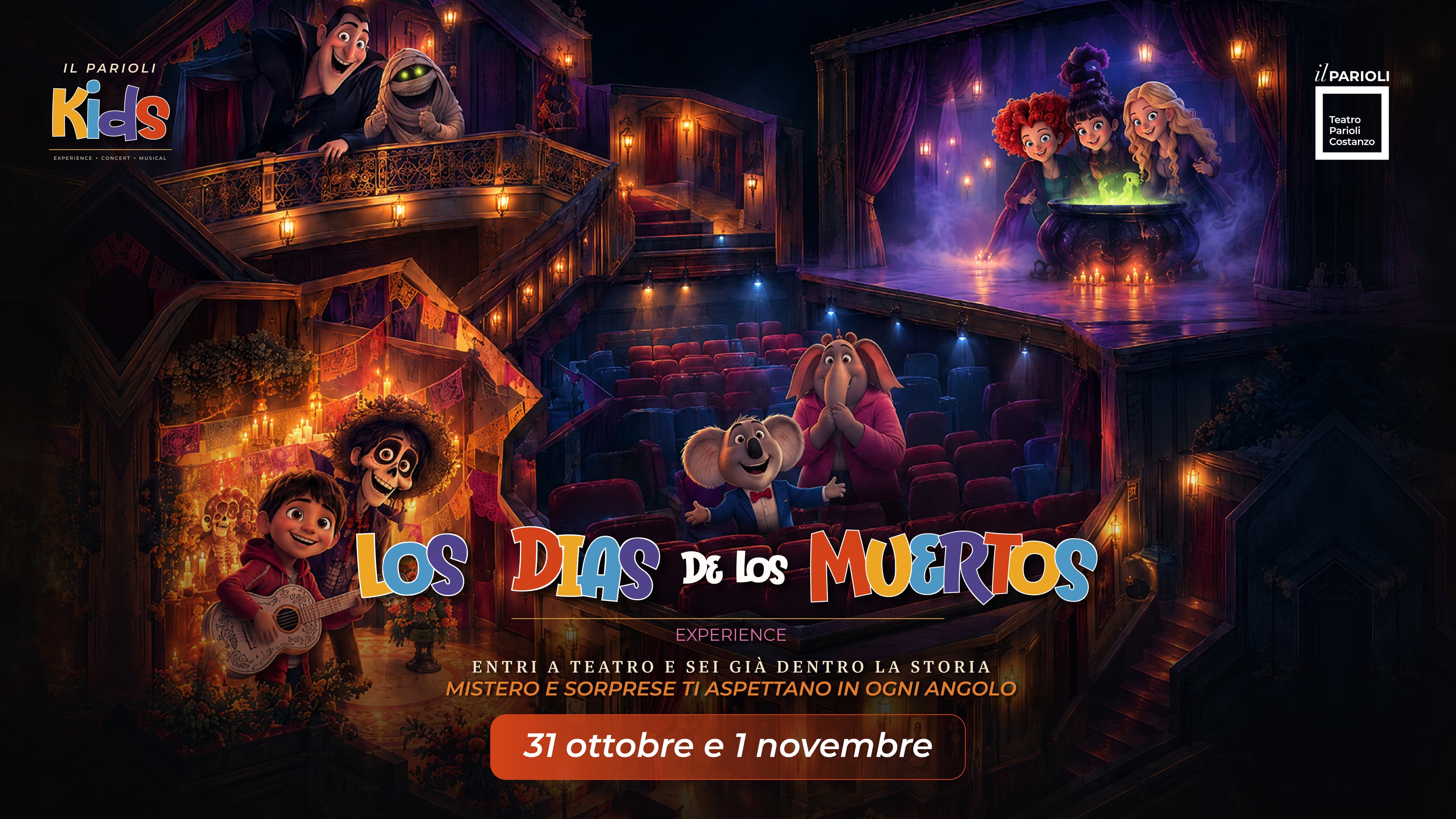 Halloween a Roma, il Teatro Parioli si trasforma con Los Días de los Muertos Experience
