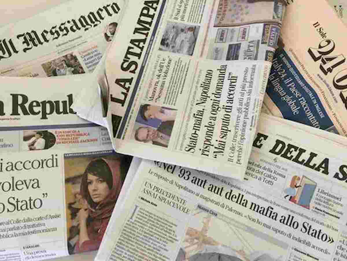 Editoria: crollo continuo dei giornali, diffusione ancora giù del 14 % in sei anni perso il 37%