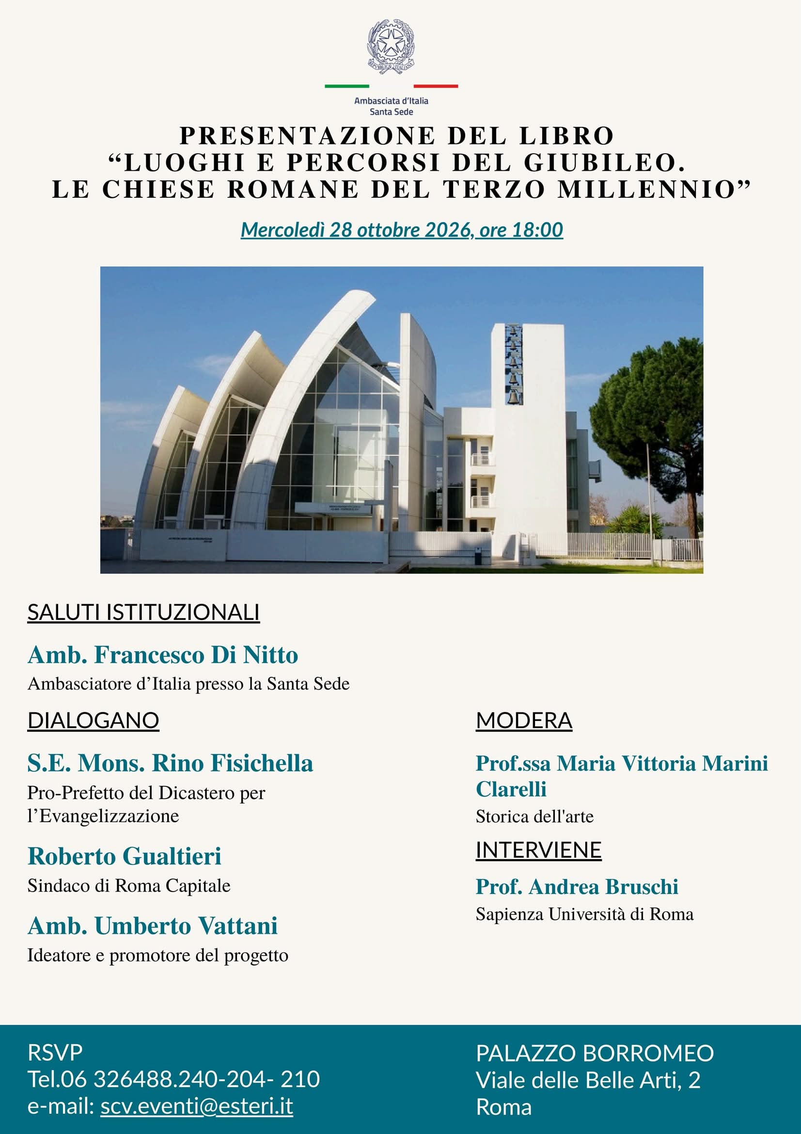 Roma, le chiese del Terzo Millennio raccontano il Giubileo: presentazione del libro a Palazzo Borromeo