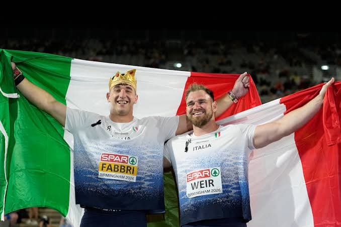 Europei atletica, doppietta azzurra nel peso: oro Fabbri, argento Weir