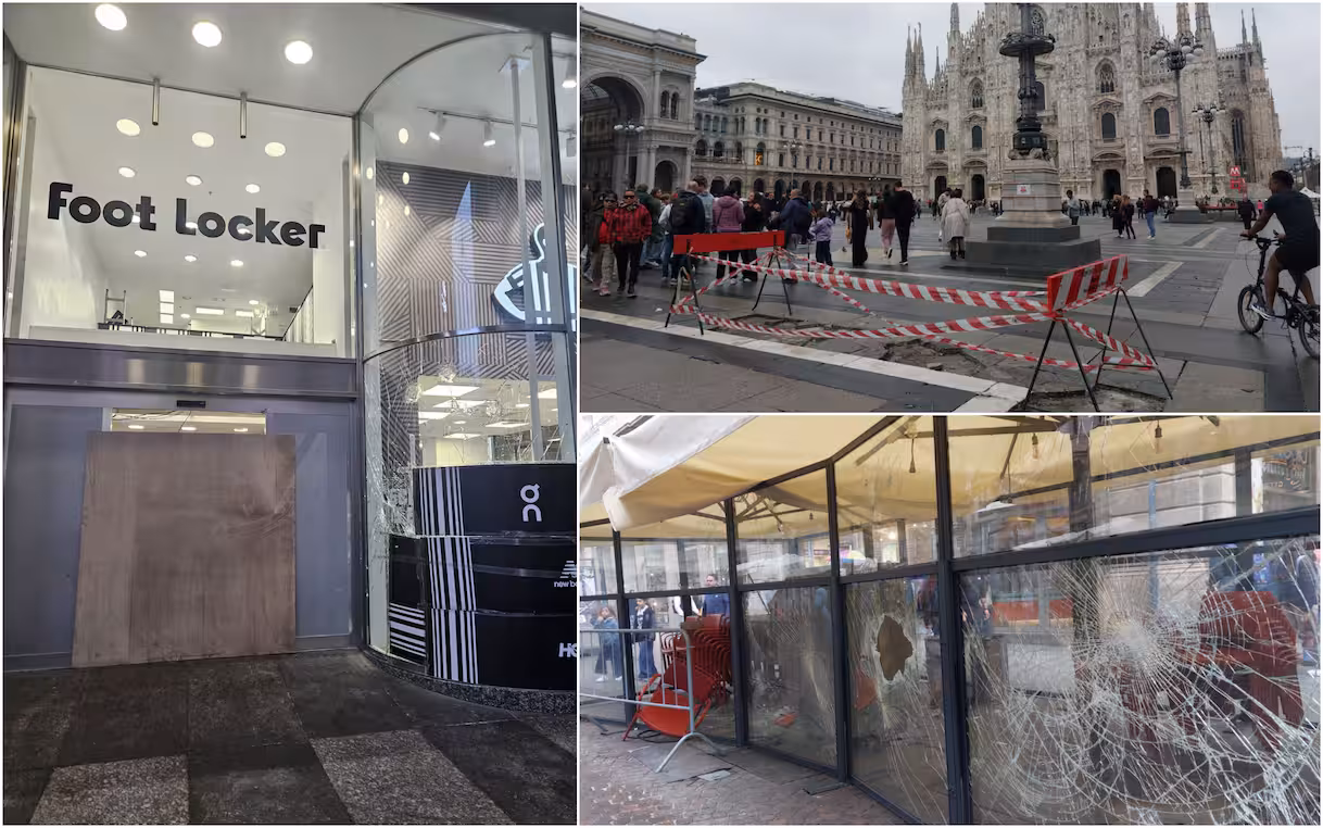 Milano dopo gli scontri, la città riapre tra vetrine distrutte e paura: un milione di euro di danni, 32 arresti